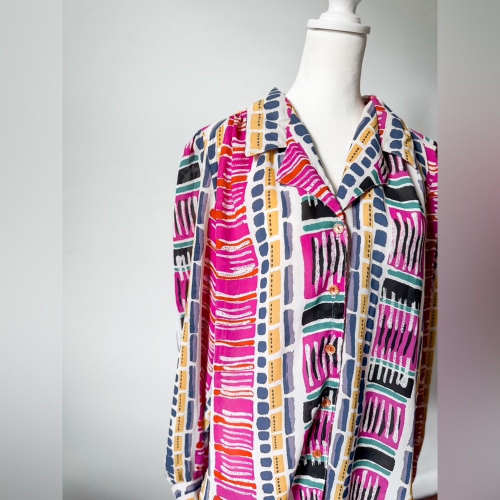 Vintage Patterned Button Up - image 2